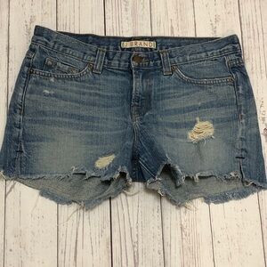 J Brand Distressed Cut Off Shorts In Neptune Wash